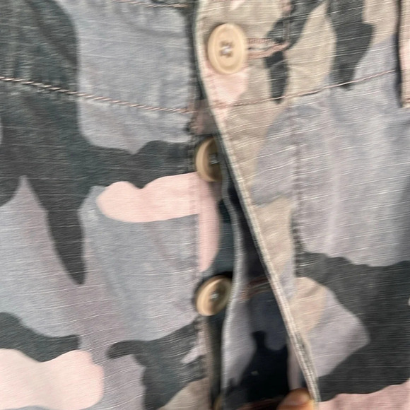 TOPSHOP Pink Grey Camo Cargo Utility Pants Jogger Canvas Adjustable Baddie 6 - Picture 6 of 13